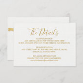 Globetrotter Glam Wedding Details Kaart (Voorkant / Achterkant)