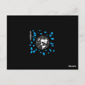 #GLOBEXIT DINO CARD (Flat Earth 2017 Collectie) Briefkaart (Achterkant)