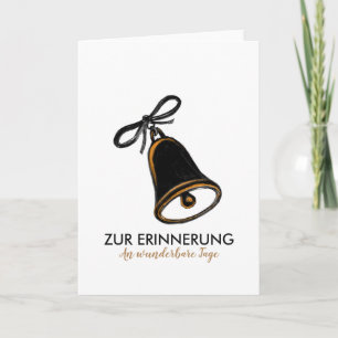Glöckchen Kohlezeichnung Karte Feestdagen Kaart