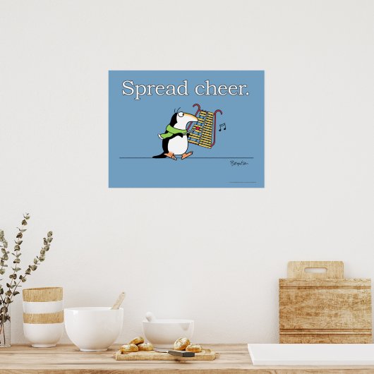 GLOCKENSPIEL PENGUIN "Spread Cheer" Sandra Boynton Poster (Keuken)