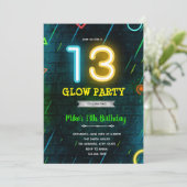 Gloed 13 partijuitnodiging kaart (Staand voorkant)