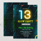 Gloed 13 partijuitnodiging kaart (Voorkant / Achterkant)