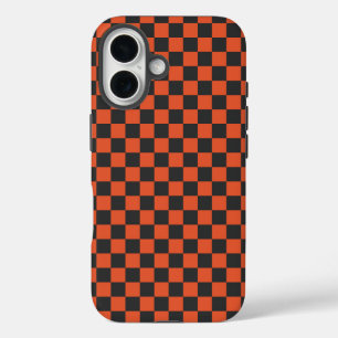 Gloed en as schaakbordpatroon iPhone 16 hoesje