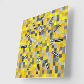 Gloed- en grijszijdenpatroon vierkante klok (Hoek)