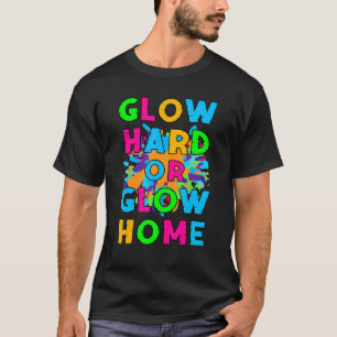 Gloed hard of gloeiend thuisset Retro Glow Feest 8 T-shirt