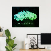 Gloed in de Darkness Green Lilacs Photo Poster (Thuiskantoor)