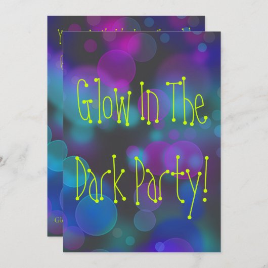 Gloed in de donkere verjaardag kaart (Voorkant / Achterkant)