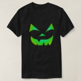 Gloed in de donkergroene Jack O Lantern pompoen T-shirt
