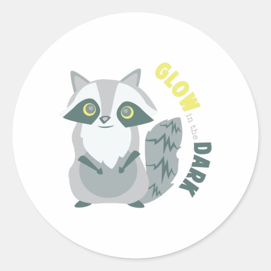 Gloed in donker ronde sticker (Voorkant)