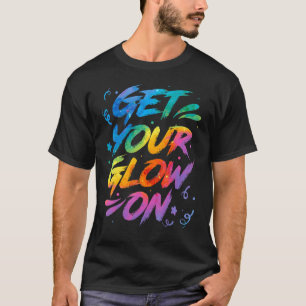 Gloed in heldere kleuren 80 thema t-shirt