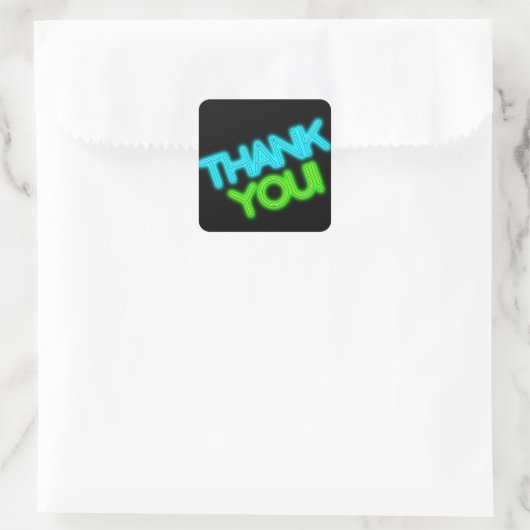 Gloed in het donker Dank je Vierkante Sticker (Tas)