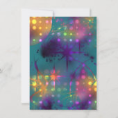 Gloed in het donker neonfeest voor kinderen kaart (Achterkant)