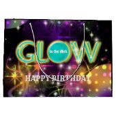 Gloed in het donkere kinder neon verjaardagsfeest groot cadeauzakje (Achterkant)