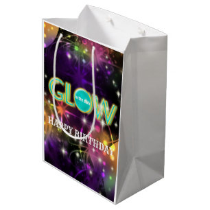 Gloed in het donkere kinder neon verjaardagsfeest  medium cadeauzakje
