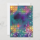 Gloed in het donkerneonfeest kaart (Achterkant)