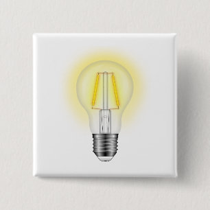 Gloed Lamp Vierkante Button 5,1 Cm