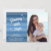 Gloed met Hope Hanukkah-fotokaart Kaart (Voorkant)