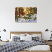 Gloed met tint van avonduren canvas afdruk (Insitu (Slaapkamer))