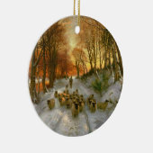 Gloed met tint van avonduren keramisch ornament (Rechts)