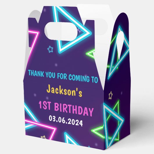 Gloed Neon Lights Bedankt Verjaardagsfeest Bedankdoosjes (Geopend)