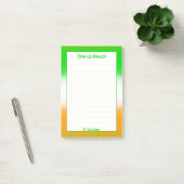 Gloed | St Patrick's Day Gold/Green/White Stripes Post-it® Notes (Kantoor)