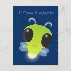 Gloed van de klap de firefly illustratie van de ca briefkaart