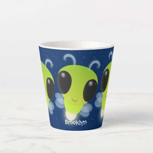 Gloed van de klap de firefly illustratie van de ca latte mok (Voorkant)