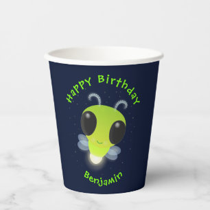 Gloed van de klap de firefly illustratie van de ca papieren bekers