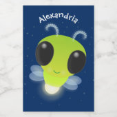 Gloed van de klap de firefly illustratie van de ca voedselcontainer etiket (Enkel label)