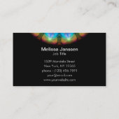 Gloed verbrand glas - Mandala- Visitekaartje (Achterkant)