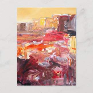 Gloed Zon Abstract Landschap Ansichtkaart Briefkaart
