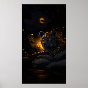 Gloedvolle Ogen van de Nacht Poster