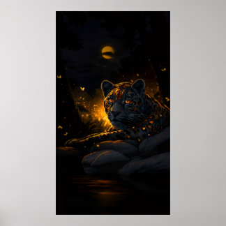 Gloedvolle Ogen van de Nacht Poster