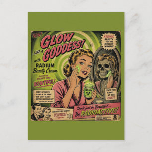 Gloei als een Godin Retro Schoonheidscrème Scifi Briefkaart
