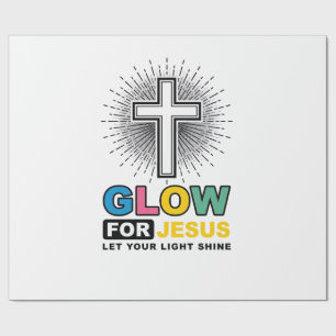 Gloei Voor Jezus Christelijk Kruis Licht Shirt Ont Cadeaupapier