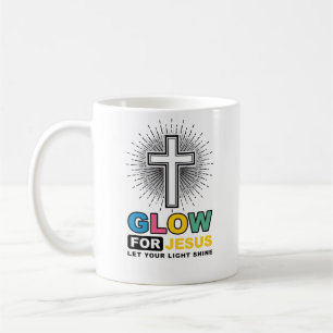 Gloei Voor Jezus Christelijk Kruis Licht Shirt Ont Koffiemok