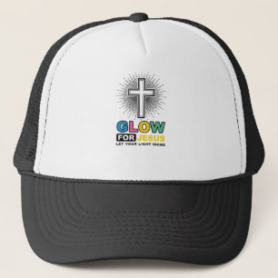 Gloei Voor Jezus Christelijk Kruis Licht Shirt Ont Trucker Pet