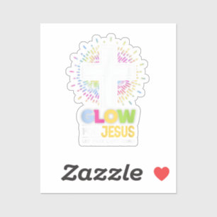 Gloei voor Jezus Christelijk Kruis T-shirt Jezus C Sticker
