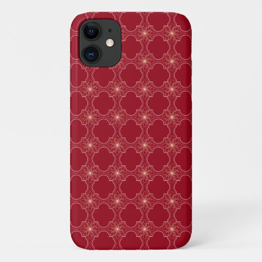 gloeiend abstract patroon op rood Case-Mate iPhone case (Achterkant)