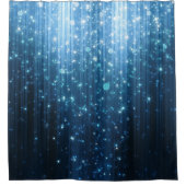 Gloeiend Abstract: verlichte achtergrondkunst. Douchegordijn (Voorkant)