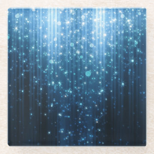 Gloeiend Abstract: verlichte achtergrondkunst. Glazen Onderzetter