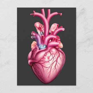 Gloeiend anatomisch hart briefkaart