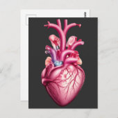 Gloeiend anatomisch hart briefkaart (Voorkant / Achterkant)