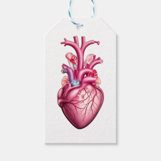 gloeiend anatomisch hart cadeaulabel (Voorkant)