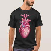 Gloeiend anatomisch hart t-shirt (Voorkant)