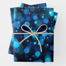 Gloeiend Blauw Bokeh Licht Abstract