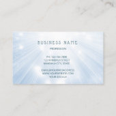 Gloeiend Blauw Turquoise Mandala Visitekaartje (Achterkant)