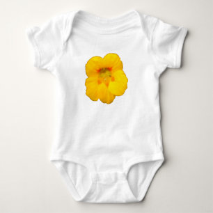 Gloeiend geel Nasturtium Flower Baby Creeper Romper