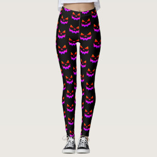 Gloeiend Jack-o-lantaarn pompoengezicht Leggings