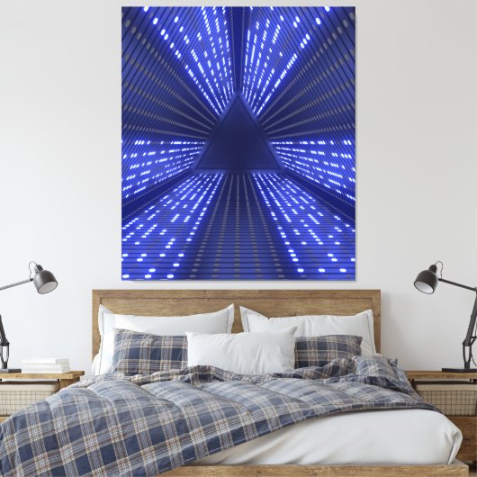gloeiend licht canvas afdruk (Insitu (Slaapkamer))